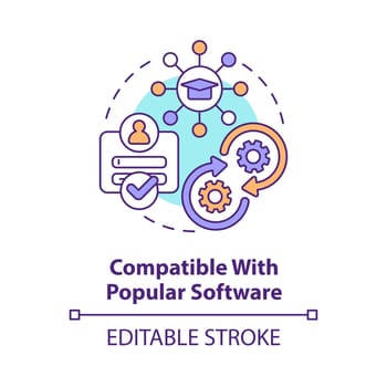 Compatible with popular software concept icon