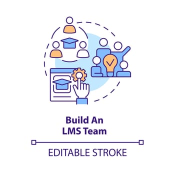 Build LMS team concept icon