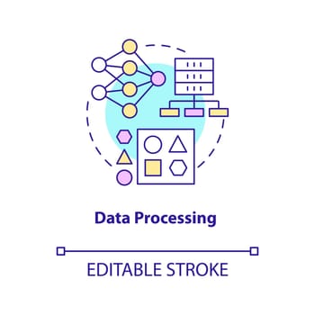 Data processing concept icon
