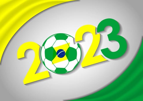 Brazil 2023 Football Background Vector