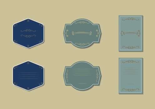 Different label shapes template collection