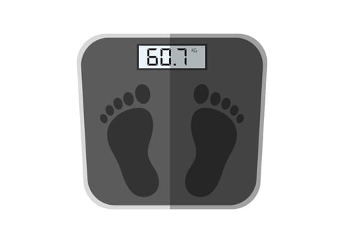 Digital Weight Scale Clipart Vector Isolated On White Background