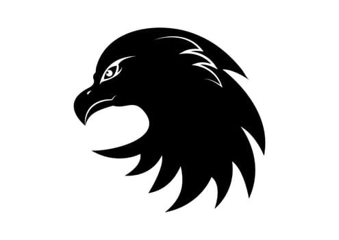 Eagle head silhouette logo design vector illustration