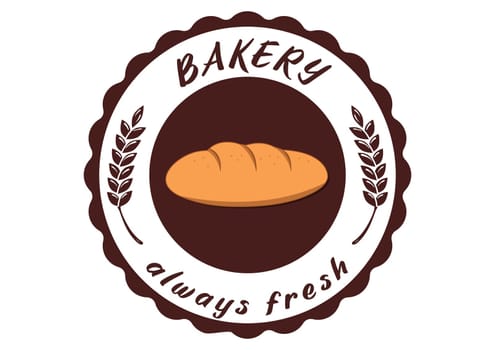 Modern logo of bakery. Bred, wheat spice, flat logo, bakery logo