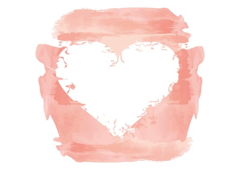 Pink Painted Heart Vector Template