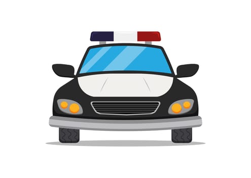 Police Car Clipart Flat Design On White Background Vector