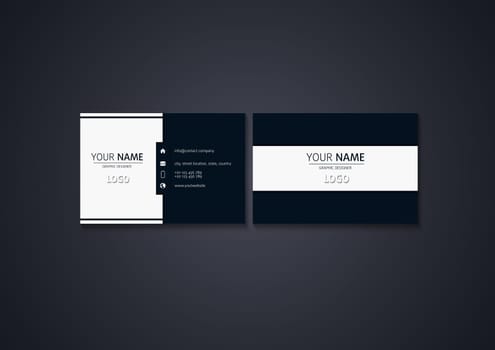 Professional Design Dark Blue Business Card