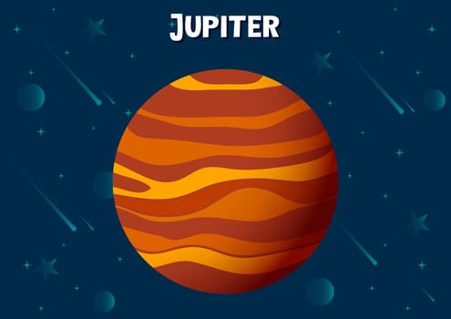 Vector illustration of Jupiter planet