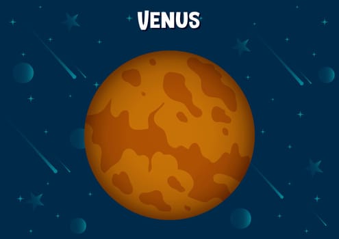 Vector illustration of Venus planet