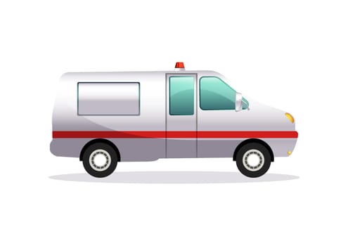 Ambulance Car In Flat Style Vector