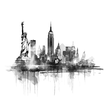 Vector silhouettes of the worlds city skylines.