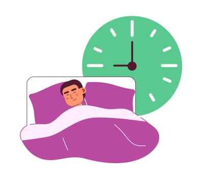 Get enough sleep flat concept vector spot illustration