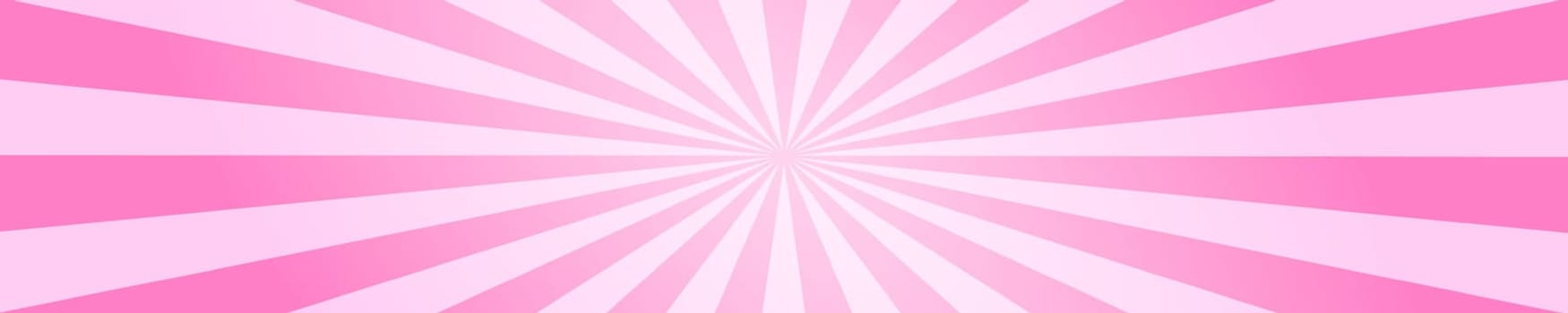 Circus or carnival pattern with pink radial stripes. Rosy sunburst, explosion or surprise effect, manga background. Bubble gum, lollipop candy, ice cream texture