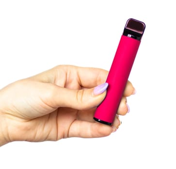Disposable electronic cigarette. The concept of modern smoking, vaping, nicotine