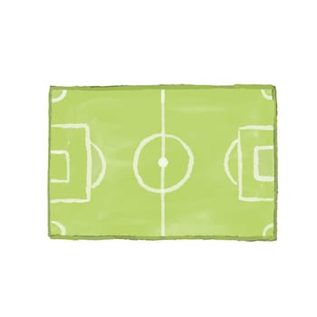 Soccer field, Football stadium illustration isolated on white