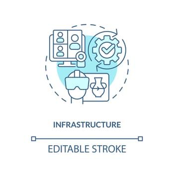 Infrastructure turquoise concept icon