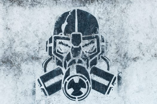 Gas danger war mask radiation military nuclear toxic chemical ecology wall print