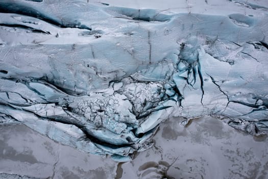 Aerial View of a Glacier in Iceland