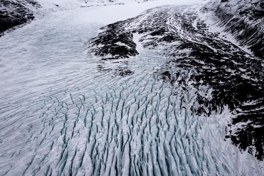 Aerial View of a Glacier in Iceland