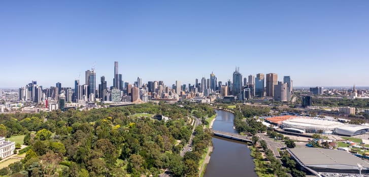 Melbourne City Skyline Australia in the Summer