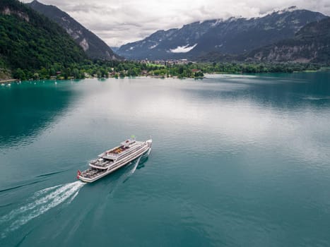 Tour Boat Crossing Lake Brienz in Switzerland