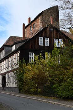 City weir facility called Weberturm in Goslar, Germany