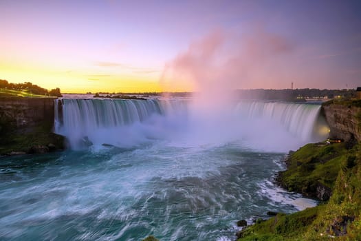 Niagara falls between Canada and United States of America 