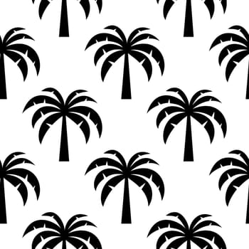 Palm leaves seamless pattern isolated. Vector Illustration