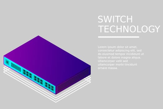 Isometric Switch with Up link Port