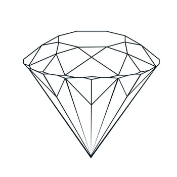 Vector luxury crystal diamond shape.Geometric Premium Glitter Icon, Polygon mosaic shape amethyst gem quartz stone line art style