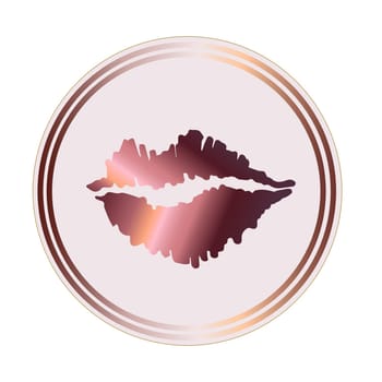 Sensual Lips Instagram Highlights Stories Cover icon. Editable Vector