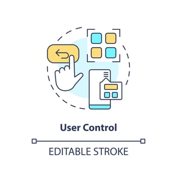 User control and freedom concept icon
