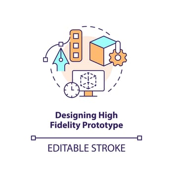Designing high fidelity prototype concept icon