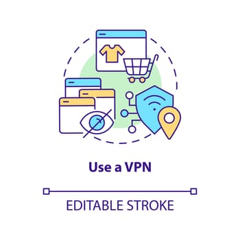 Use VPN concept icon