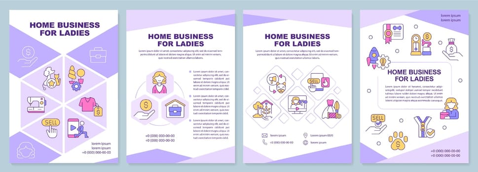 Home business for ladies brochure template