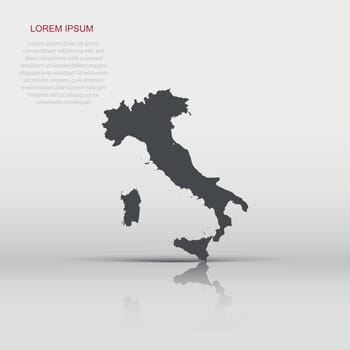 Italy map. Vector illustration in flat style