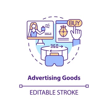Advertising goods concept icon