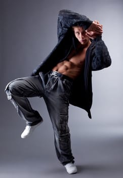 Flexible performer of modern dance