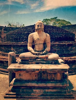 Ancient sitting Buddha image