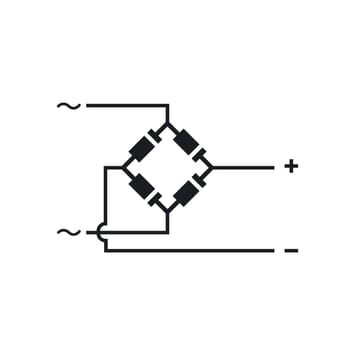diode bridge circuit vector illustration concept design 
