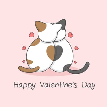 Cute Cat Couple Valentines Day