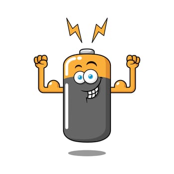 Power Battery Cartoon Character
