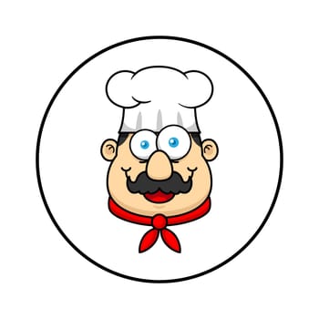 Chef Mascot Logo Cartoon Character Face