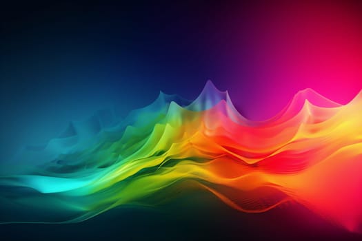 background concept illustration geometric art dynamic blank curve neon abstract modern backdrop. Generative AI.