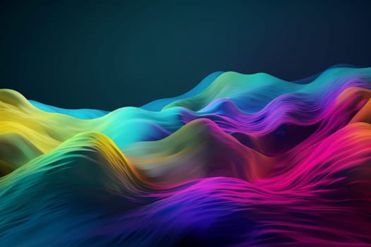background dynamic futuristic creative banner cyberspace curve vibrant flow abstract. Generative AI.
