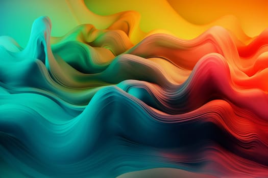 background blue curve geometric generative ai modern wave pink vibrant gradient abstract digital. Generative AI.