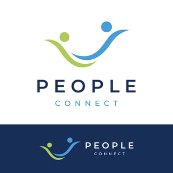 People relationship logo template design .Logo for organization ,business ,kindergarten.