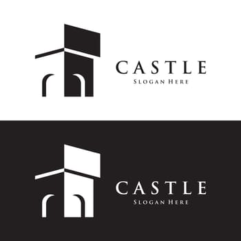 Antique castle logo template creative design, Historical ancient castle.Logos for businesses and museums.