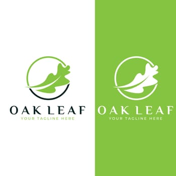 Autumn oak leaf logo and oak tree logo. With easy and simple editing of vector illustration.