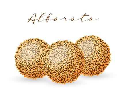 Sweet Alboroto cookies, Latin American cuisine. National cuisine of El Salvador. Food illustration, vector